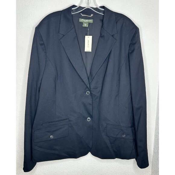 Eddie Bauer Blazer Womens 20 Tall Wool Blend Two Button Office Career Jacket - Picture 1 of 14